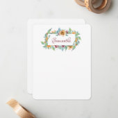 Carte De Correspondance Flore printanière (Devant/Arrière en situation)