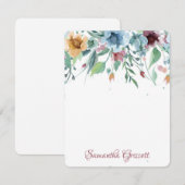 Carte De Correspondance Flore printanière (Devant / Derrière)