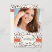 Carte De Correspondance Flore prospère photo Merci Notes (Devant / Derrière)