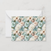 Carte De Correspondance Flore vert poussiéreux Réponse du mariage RSVP (Dos)