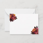 Carte De Correspondance Flores de Bourgogne Réponse mariage RSVP (Dos)