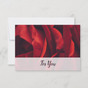 Carte De Correspondance Florist Edition personnalisée Rose rouge 'Pour vou