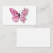 Carte De Correspondance Flower Butterfly (Devant / Derrière)