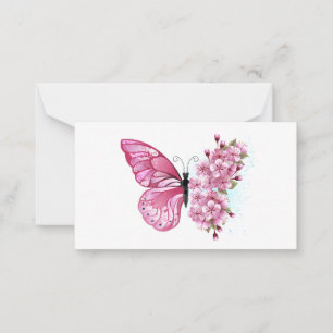Carte De Correspondance Flower Butterfly