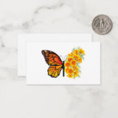 Carte De Correspondance Flower Butterfly with Yellow California Poppy (Devant/Arrière en situation)