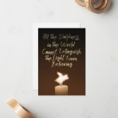 Carte De Correspondance Flying Pig Candle Flame (Devant/Arrière en situation)