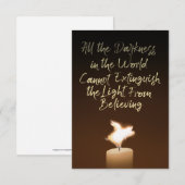 Carte De Correspondance Flying Pig Candle Flame (Devant / Derrière)