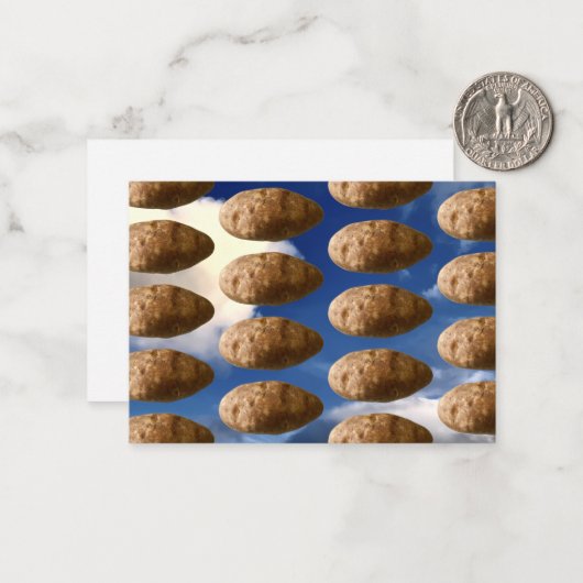 Carte De Correspondance Flying Potatoes Space Potato (Devant/Arrière en situation)