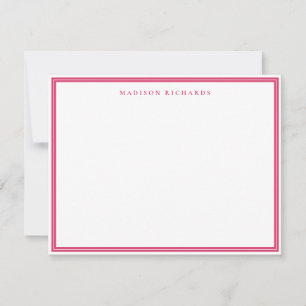 Carte De Correspondance Fond rose personnalisé de base