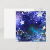 Carte De Correspondance Fond spatial avec étoiles (Devant / Derrière)