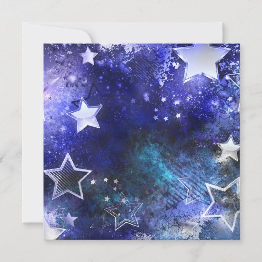 Carte De Correspondance Fond spatial avec étoiles (Devant)