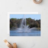 Carte De Correspondance Fontaine sur un lac (Devant/Arrière en situation)