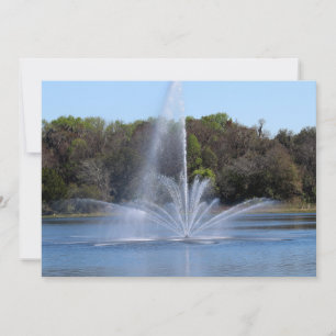Carte De Correspondance Fontaine sur un lac