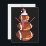 Carte De Correspondance Foot Rugby Snowman Christmas<br><div class="desc">christmas, santa, hiver, funny, claus, rugby, venin, sport, family, football</div>
