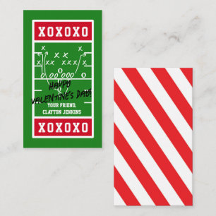 Carte De Correspondance Football personnalisé Valentine's Day Cards