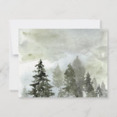 Carte De Correspondance Forêt de pins à l'aquarelle (Dos)