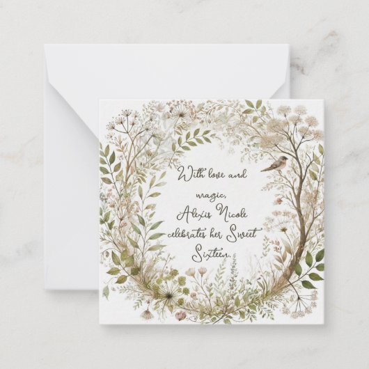 Carte De Correspondance Forêt enchantée Ethereal (Devant)