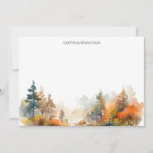 Carte De Correspondance Forêt rustique d'automne (Devant)