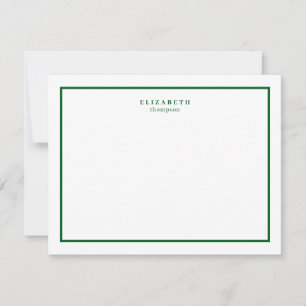 Carte De Correspondance Forêt Vert Bordure Moderne Simple