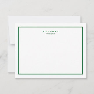 Carte De Correspondance Forêt Vert Bordure Moderne Simple