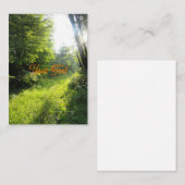 Carte De Correspondance Forêt verte personnalisée (Devant / Derrière)