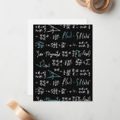 Carte De Correspondance Formules mathématiques mathématiques physique prof (Devant/Arrière en situation)