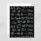Carte De Correspondance Formules mathématiques mathématiques physique prof (Devant / Derrière)