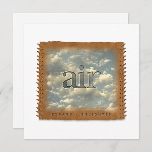 Carte De Correspondance Four Elements - AIR - Personalized Notecard (Devant / Derrière)