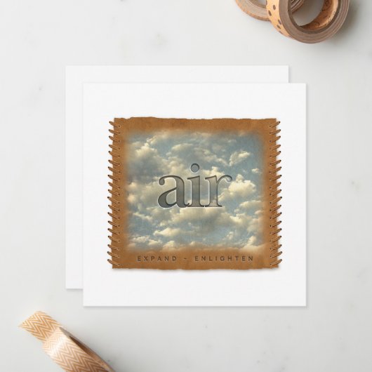 Carte De Correspondance Four Elements - AIR - Personalized Notecard (Devant/Arrière en situation)