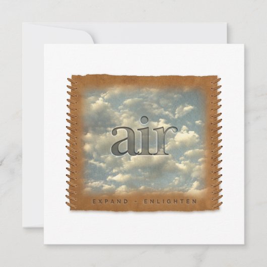 Carte De Correspondance Four Elements - AIR - Personalized Notecard (Devant)