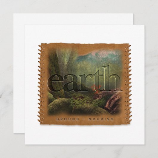 Carte De Correspondance Four Elements - EARTH - Personalized Notecard (Devant / Derrière)
