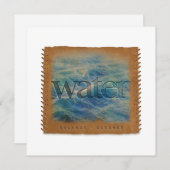Carte De Correspondance Four Elements - WATER - Personalized Notecard (Devant / Derrière)
