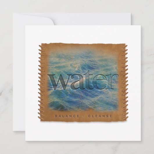 Carte De Correspondance Four Elements - WATER - Personalized Notecard (Devant)