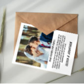 Carte De Correspondance Four Photo Collage Wedding Thank You