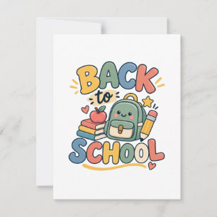 Carte De Correspondance Fournitures Scolaires Mignonnes Kawaii de Rentree