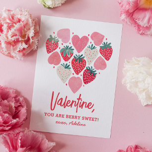 Carte De Correspondance Fraise Berry Sweet Kids Valentines Day
