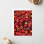 Carte De Correspondance Fraises à proximité (Devant/Arrière en situation)
