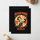 Carte De Correspondance Frapper le monde dans les dents (Devant/Arrière en situation)