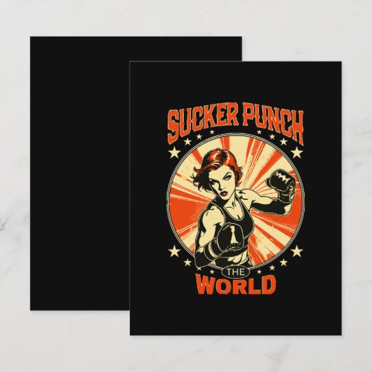 Carte De Correspondance Frapper le monde dans les dents (Devant / Derrière)