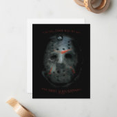 Carte De Correspondance Freddy vs Jason | Citation de Masque de Jason (Devant/Arrière en situation)