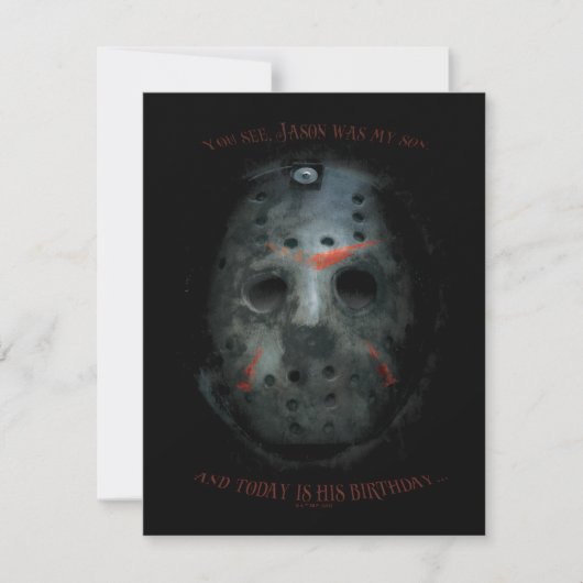 Carte De Correspondance Freddy vs Jason | Citation du Masque de Jason (Devant)