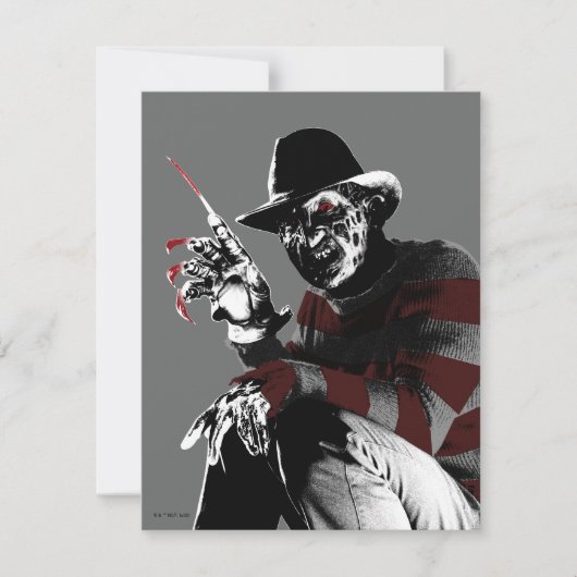 Carte De Correspondance Freddy vs Jason | Freddy voyant rouge (Devant)