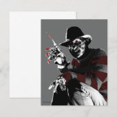 Carte De Correspondance Freddy vs Jason | Freddy voyant rouge (Devant / Derrière)