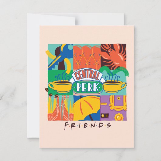 Carte De Correspondance FRIENDS™ | Central Perk Graphique Vibrant (Devant)