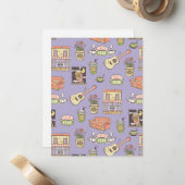 Carte De Correspondance FRIENDS™ | Motif d'icône violet (Devant/Arrière en situation)