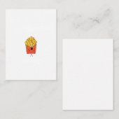 Carte De Correspondance Frites, chips, thème frites chaudes (Devant / Derrière)