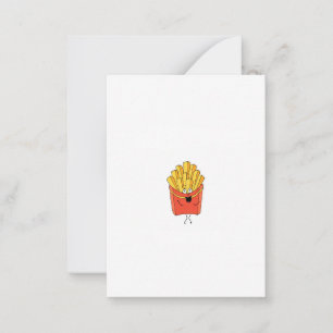 Carte De Correspondance Frites, chips, thème frites chaudes