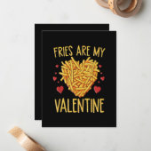 Carte De Correspondance Frites Sont Mon Valentin (Devant/Arrière en situation)