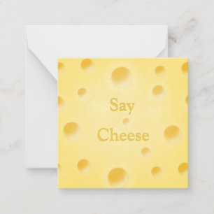Carte De Correspondance Fromage de fromage adorable Charming Pale Yellow C