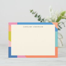 Frontière géométrique colorée Nom personnalisé